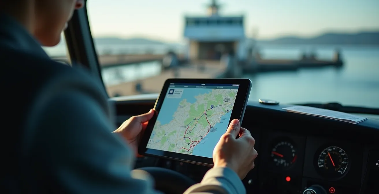 Strategische Routenkarte mit Alternativhäfen zu Dover, um Staus zu umgehen