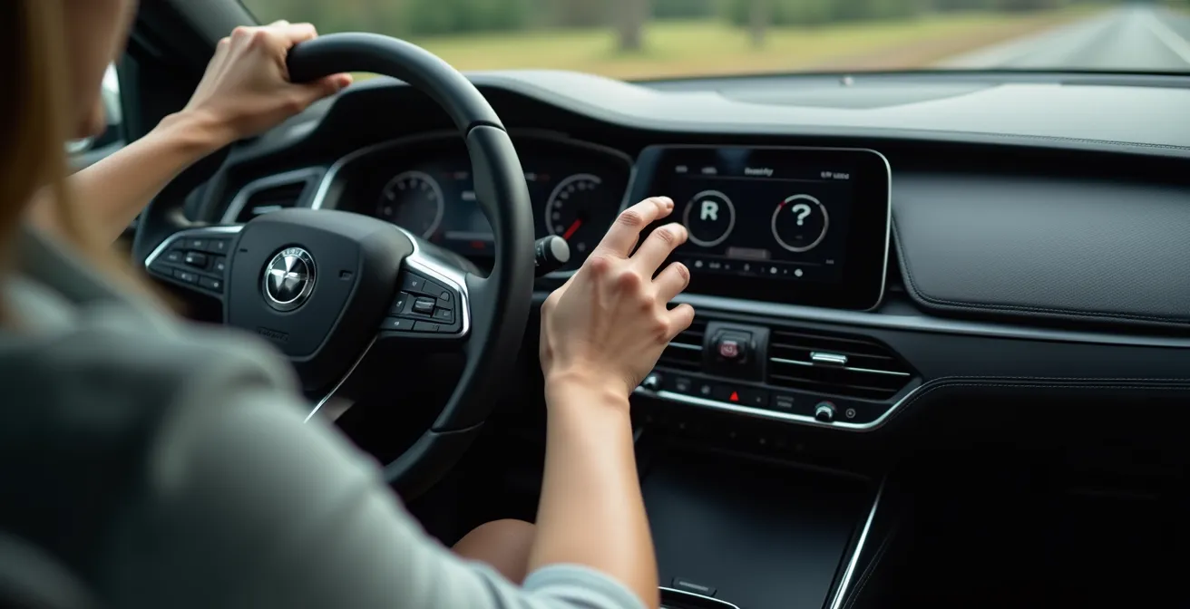 Digitales Fahrzeugcockpit zeigt Software-as-a-Service Funktionen