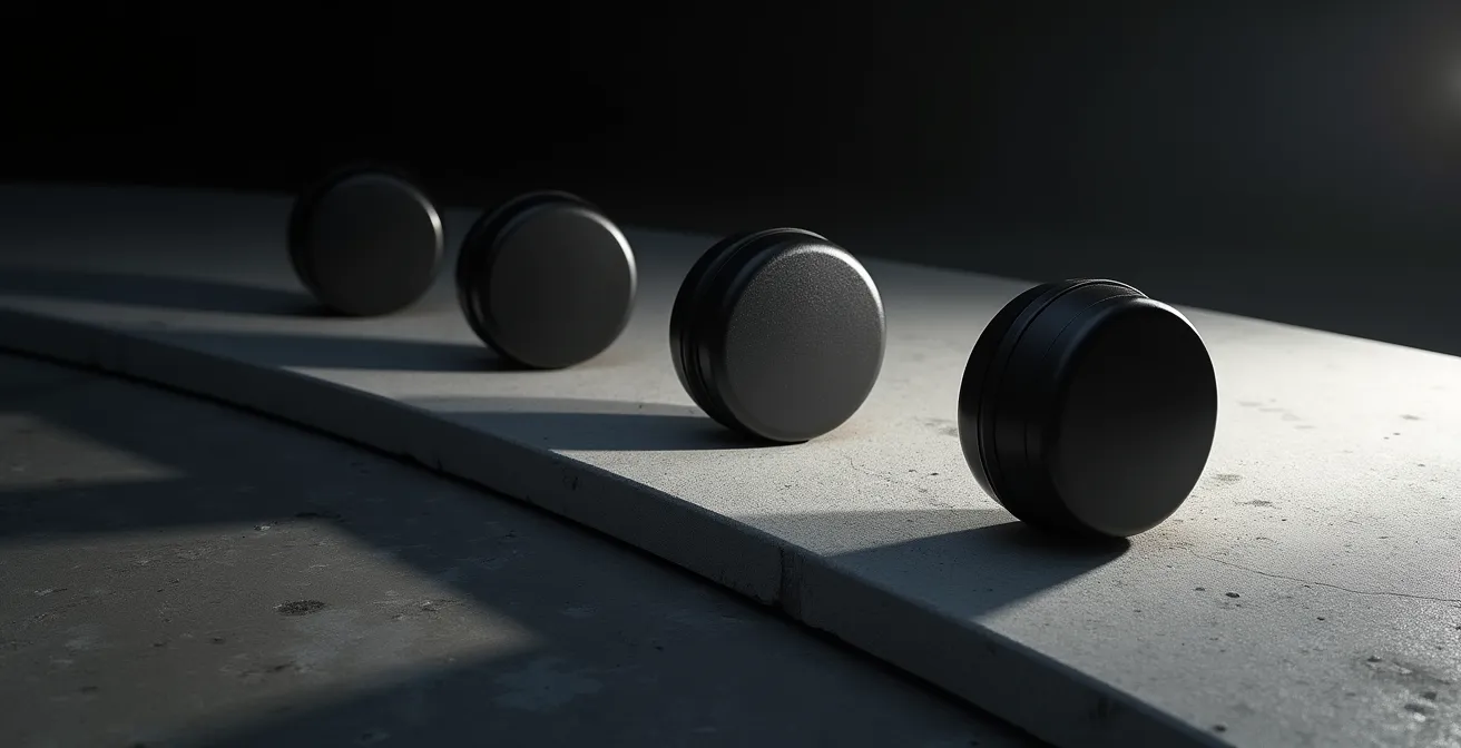 Grafische Darstellung, wie das ESP ein Fahrzeug bei schneller Kurvenfahrt durch gezielte Bremseingriffe stabilisiert