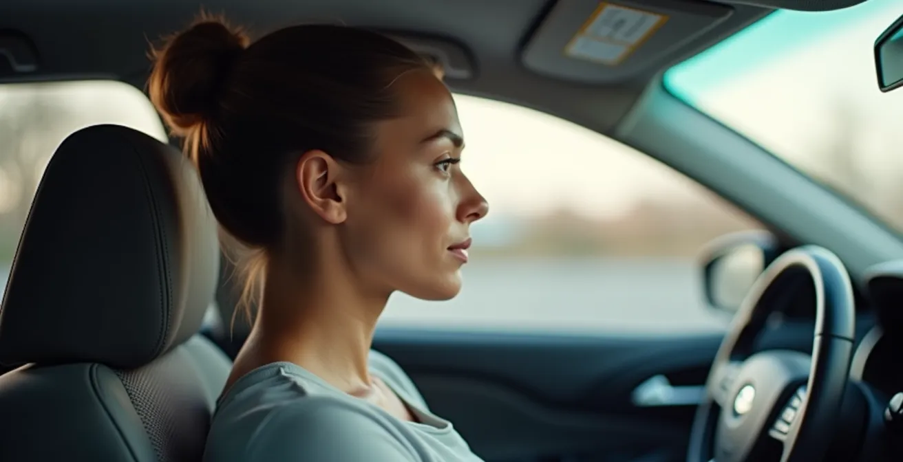 Biomechanische Darstellung der Wirbelsäulenbewegung beim Heckaufprall mit korrekter Kopfstützenposition